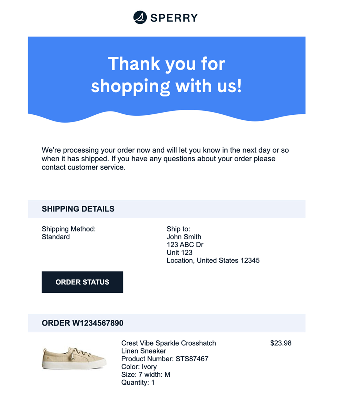 Transactional email preview